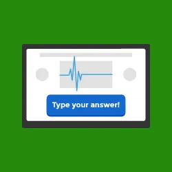 Type answer question type illustration