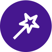 Wand icon white