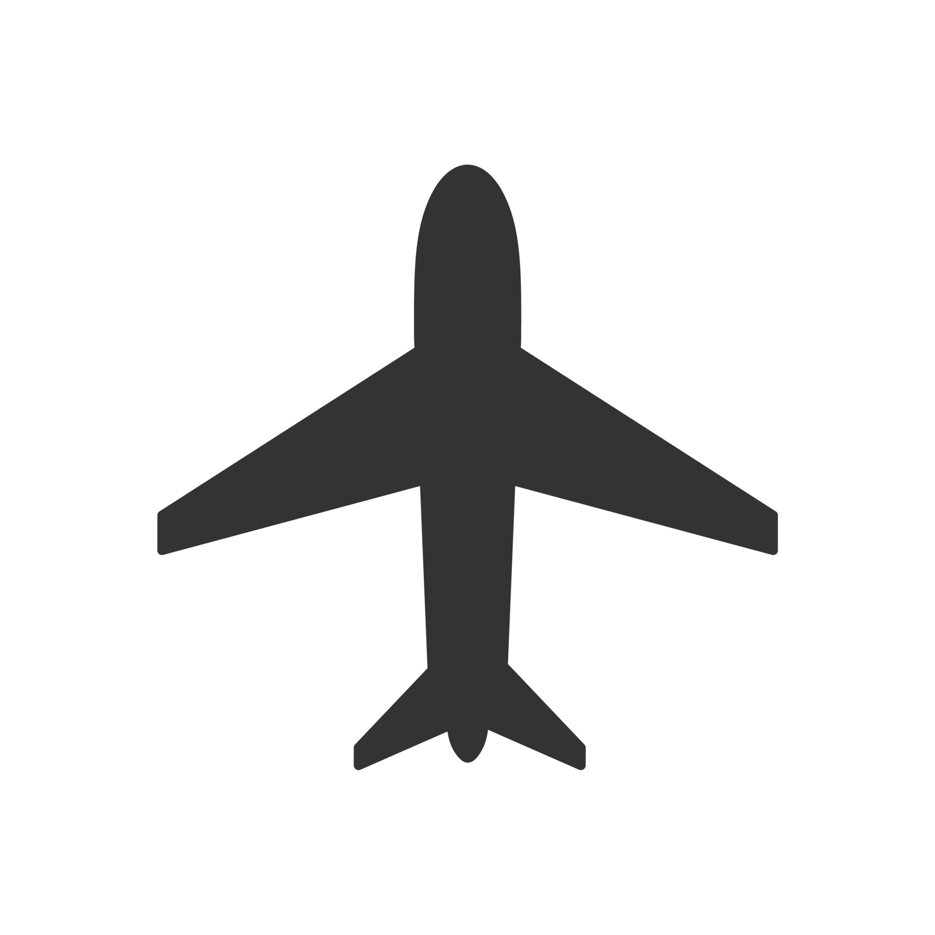 Airplane icon in black
