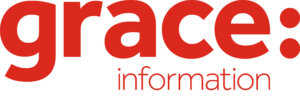 Grace Information logo with red letters and white background